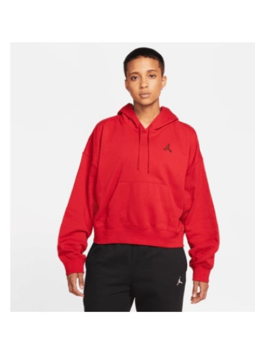 Jordan Red Pullover Fleece Hoodie Gym Red Size S - Women